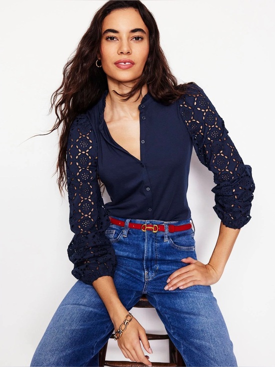 Boden Tops - BODEN Eden Broderie Blouse